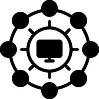 solid icon for connectivity vector