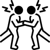 solid icon for enemies vector