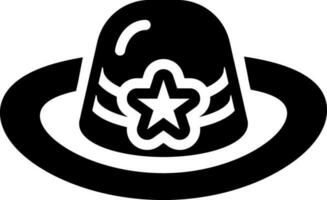 solid icon for hat vector