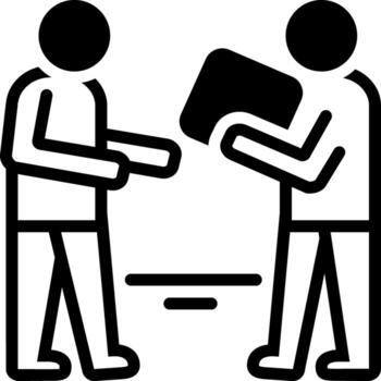 solid icon for demanding vector