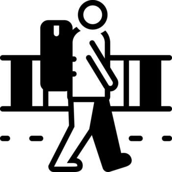 solid icon for vagrant vector