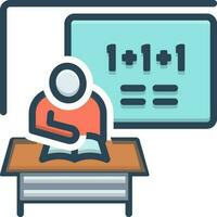 color icon for classwork vector