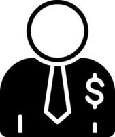 solid icon for salesperson vector