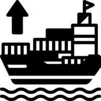 solid icon for exporter vector