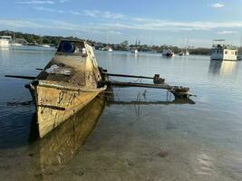 Boat in a lagoon photo