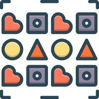 color icon for iconography vector