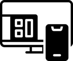 solid icon for devices vector