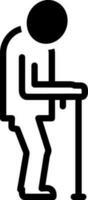 solid icon for outlast vector