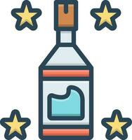 color icon for bottle vector