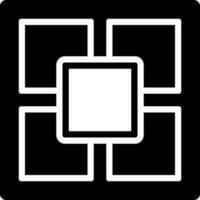 solid icon for fractal vector