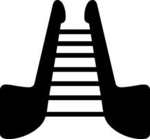 solid icon for stairs vector