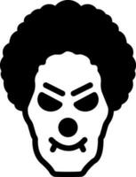 solid icon for monster clown vector