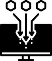 solid icon for collecting vector
