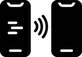 solid icon for contactless vector