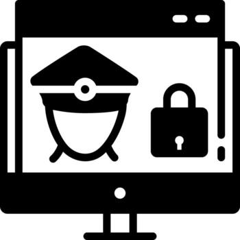 sólido icono para web Guardia vector