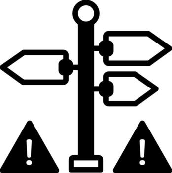 solid icon for sign vector