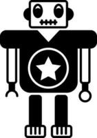 solid icon for toy machine vector