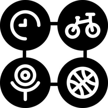 solid icon for activity vector