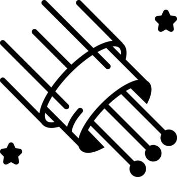 sólido icono para fibra óptica vector