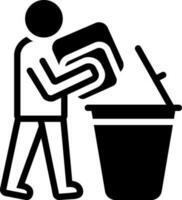 solid icon for declutter vector