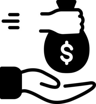 solid icon for borrowed vector