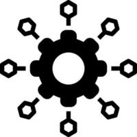 solid icon for microservices vector