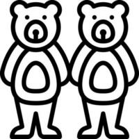 line icon for bears vector