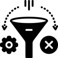 solid icon for unfilter vector