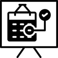 solid icon for planning vector