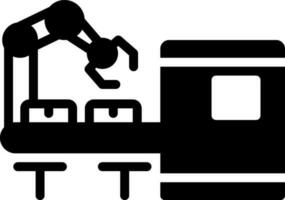 solid icon for machine vector