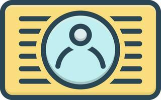 color icon for license vector