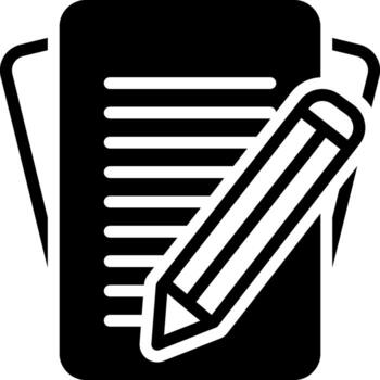 solid icon for inscribe vector