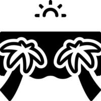 solid icon for beach vector