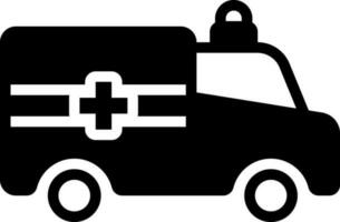 solid icon for ambulance vector