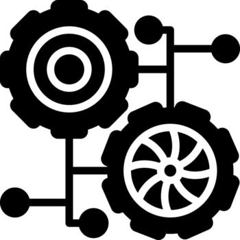 sólido icono para conexión proceso vector