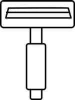 Razor Icon In Thin Line Art. vector