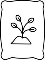 ilustración de fertilizante paquete icono en línea Arte. vector