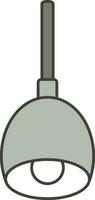 Hanging Lamp Icon In Gray And White Color. vector