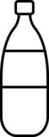 Linear Style Bottle Icon. vector