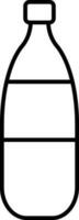 Linear Style Bottle Icon. vector