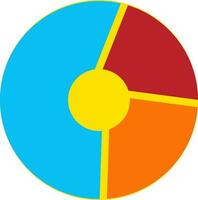 Colorful pie chart in flat style. vector