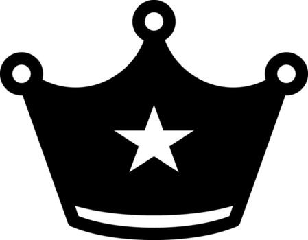 solid icon for crown vector