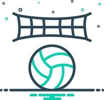 mix icon for volleyball vector