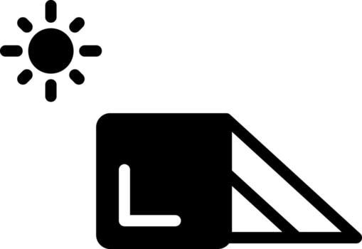 solid icon for shade vector