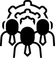sólido icono para trabajo en equipo vector
