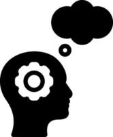 solid icon for thoughts vector