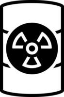 solid icon for hazardous waste vector