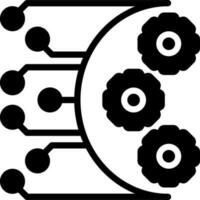 solid icon for network workflow vector