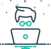 mix icon for geek vector