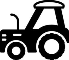 sólido icono para tractor vector